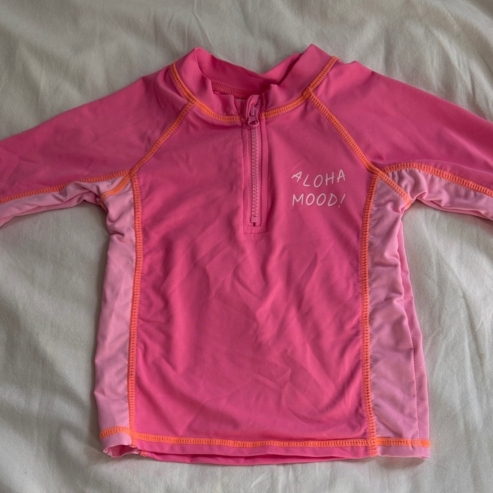 Zara Kids Pink and Orange Swim Rashguard
